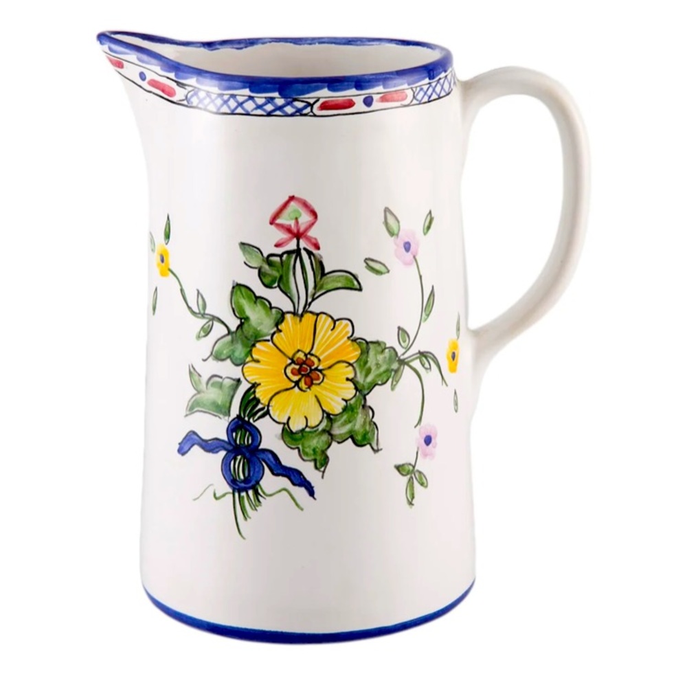 Tiffany & Co “Lisbon” Pitcher 32oz Hand Painted 7”